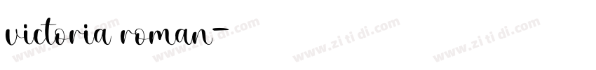 victoria roman字体转换